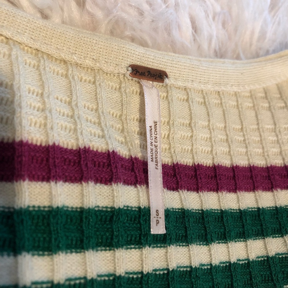 Free People striped long sleeve sweater dress - Picture 3 of 8